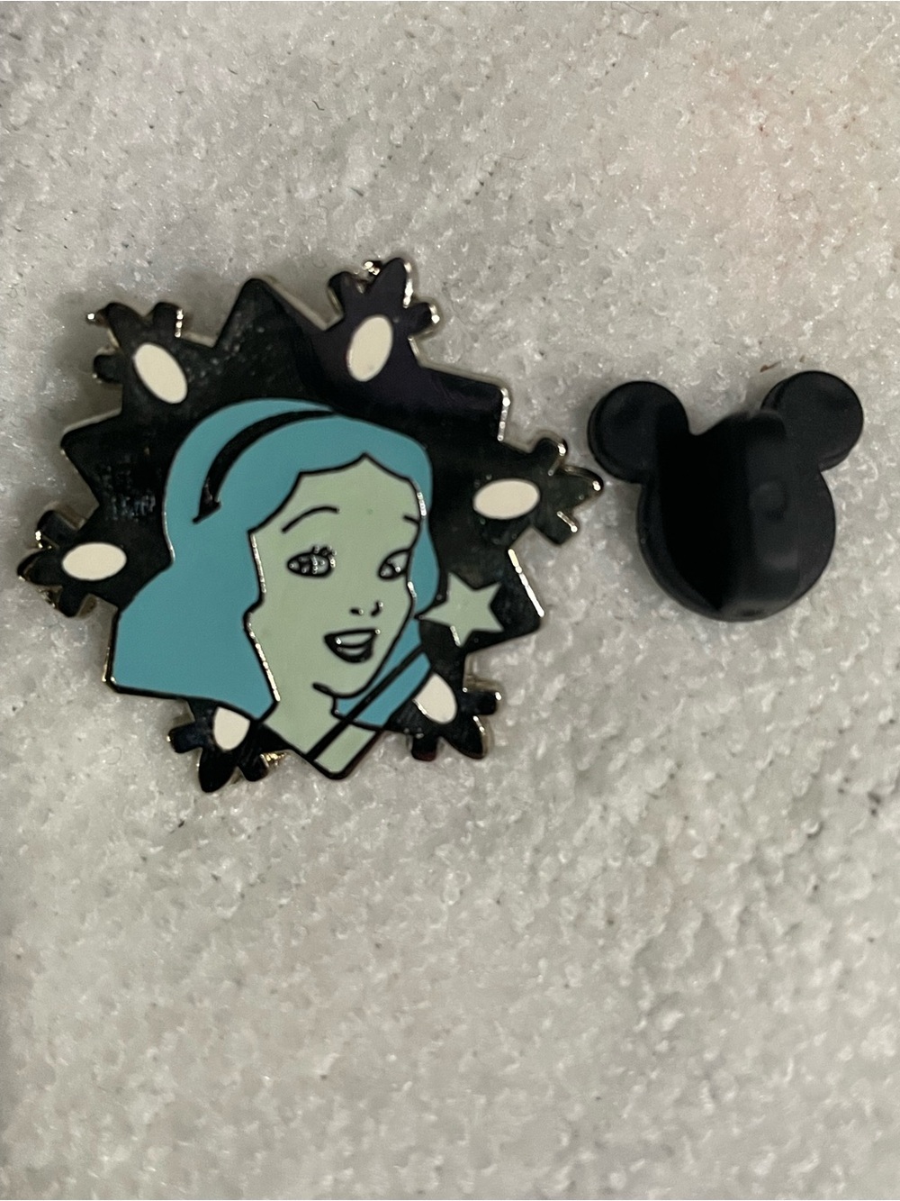 Disney Fairy Godmother Hidden Mickey Snowflake Pin